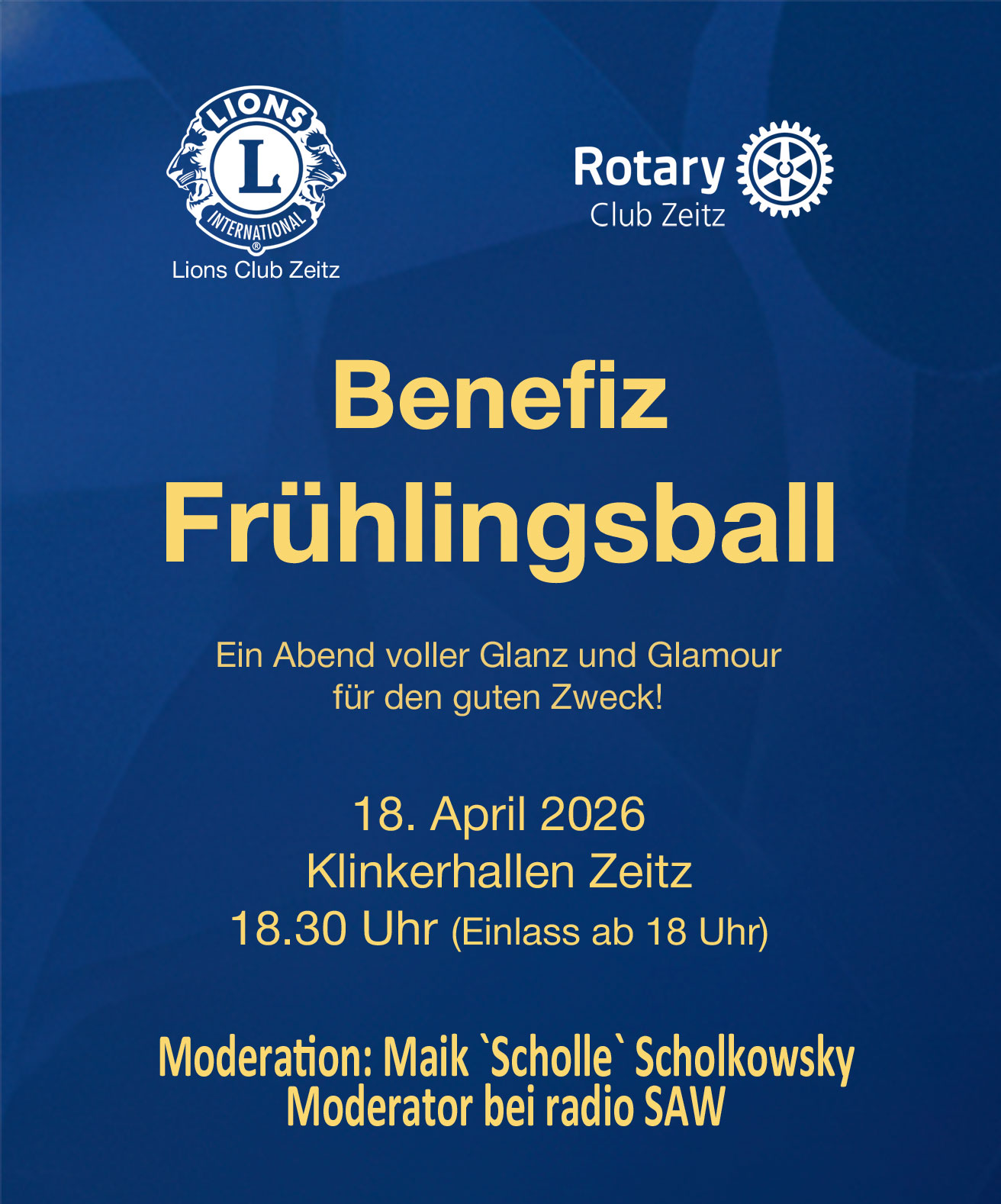 Benefiz-Frühlingsball (Lions Club Zeitz und Rotary Club Zeitz)